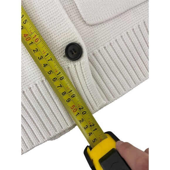 Massimo Dutti Women Sweater S Small White Double Breasted Cardigan 5772/678 NWT - Picture 7 of 8